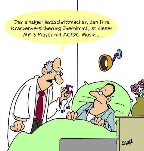 Cartoon: Herzschrittmacher (medium) by Karsten Schley tagged gesundheit,herzerkrankungen,herz,ärzte,krankenhäuser,patienten,medizin,pharma,krankenversicherungen,versicherungen,musik,musikindustrie,unterhaltungselektronik,gesundheit,herzerkrankungen,krankenhäuser,medizin,patienten,krankenversicherungen,pharma,versicherungen