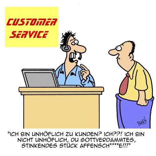 Cartoon: Höflichkeit ist eine Zier... (medium) by Karsten Schley tagged kunden,kundenservice,arbeit,jobs,arbeitgeber,arbeitnehmer,verhalten,manieren,benehmen,höflichkeit,umgangsformen,respekt,kunden,kundenservice,arbeit,jobs,arbeitgeber,arbeitnehmer,verhalten,manieren,benehmen,höflichkeit,umgangsformen,respekt