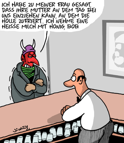 Cartoon: Hölle! (medium) by Karsten Schley tagged hölle,teufel,pubs,bars,ehe,männer,frauen,schwiegermütter,familie,gastronomie,religion,hölle,teufel,pubs,bars,ehe,männer,frauen,schwiegermütter,familie,gastronomie,religion