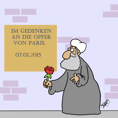 Cartoon: Im Gedenken (medium) by Karsten Schley tagged terror,frankreich,paris,mohammed,moslems,religion,cartoons,cartoonisten,charlie,hebdo,freiheit,medien,presse,terror,frankreich,paris,mohammed,moslems,religion,cartoons,cartoonisten,charlie,hebdo,freiheit,medien,presse