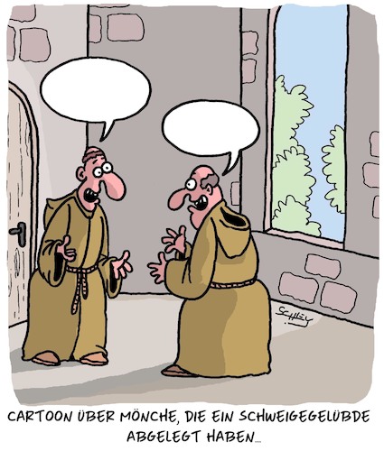 Cartoon: Im Kloster... (medium) by Karsten Schley tagged mönche,glaube,religion,klöster,gelübde,christentum,männer,gesellschaft,mönche,glaube,religion,klöster,gelübde,christentum,männer,gesellschaft