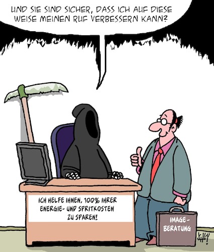 Cartoon: Image ist alles (medium) by Karsten Schley tagged image,berater,schein,leben,tod,consultants,experten,werbung,business,gesellschaft,medien,image,berater,schein,leben,tod,consultants,experten,werbung,business,gesellschaft,medien