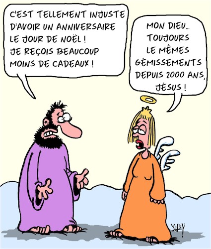 Cartoon: Injuste! (medium) by Karsten Schley tagged anniversaire,noel,bible,christianisme,fetes,foi,religion,jesus,anniversaire,noel,bible,christianisme,fetes,foi,religion,jesus