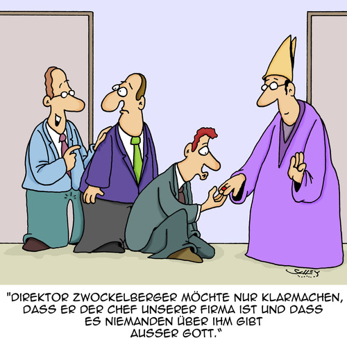 Cartoon: Is klar ey! (medium) by Karsten Schley tagged business,wirtschaft,arbeitgeber,arbeitnehmer,karriere,hierachie,büro,industrie,religion,business,wirtschaft,arbeitgeber,arbeitnehmer,karriere,hierachie,büro,industrie,religion