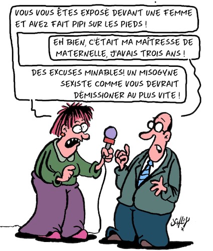 Cartoon: Journalisme (medium) by Karsten Schley tagged journalisme,sexisme,demission,misogynie,passe,societe,medias,journalisme,sexisme,demission,misogynie,passe,societe,medias