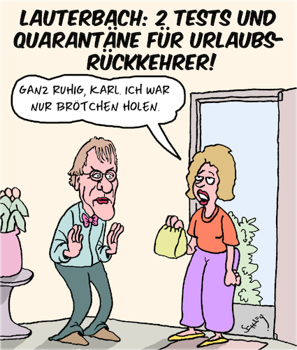 Cartoon: Karl Lauterbach fordert... (medium) by Karsten Schley tagged lauterbach,spd,coronavarianten,deltavariante,pandemie,quarantäne,coronatests,gesundheit,gesellschaft,deutschland,lauterbach,spd,coronavarianten,deltavariante,pandemie,quarantäne,coronatests,gesundheit,gesellschaft,deutschland