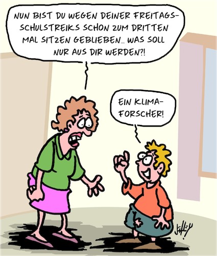 Cartoon: Karriere (medium) by Karsten Schley tagged schule,kinder,sitzenbleiber,schulstreiks,fff,klima,mode,jugendtrends,leistung,karriere,wissenschaft,familien,eltern,gesellschaft,schule,kinder,sitzenbleiber,schulstreiks,fff,klima,mode,jugendtrends,leistung,karriere,wissenschaft,familien,eltern,gesellschaft