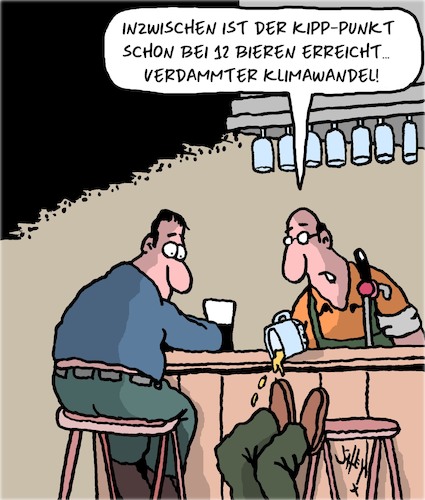 Cartoon: Kipp-Punkt (medium) by Karsten Schley tagged kipppunkt,klimawandel,golfstrom,alkohol,bier,kneipen,bars,politik,gesellschaft,medien,umwelt,kipppunkt,klimawandel,golfstrom,alkohol,bier,kneipen,bars,politik,gesellschaft,medien,umwelt