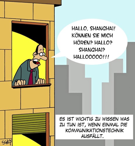 Cartoon: Kommunikationstechnik (medium) by Karsten Schley tagged technik,kommunikation,business,wirtschaft,büro,arbeit,arbeitgeber,arbeitnehmer,technik,kommunikation,business,wirtschaft,büro,arbeitgeber,arbeitnehmer