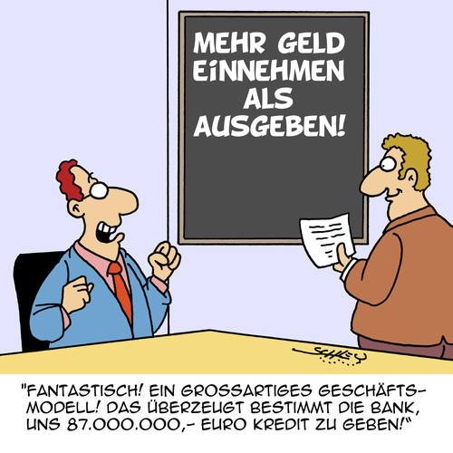 Cartoon: Konzept der Zukunft (medium) by Karsten Schley tagged business,wirtschaft,umsatz,profit,geschäftsmodelle,konzepte,businessplan,industrie,business,wirtschaft,umsatz,profit,geschäftsmodelle,konzepte,businessplan,industrie