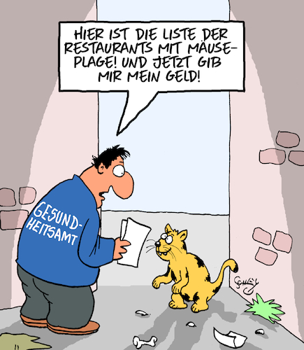 Cartoon: Korruption! (medium) by Karsten Schley tagged katzen,korruption,restaurants,gastronomie,gesundheit,geld,kriminalität,öffentlicher,dienst,katzen,korruption,restaurants,gastronomie,gesundheit,geld,kriminalität,öffentlicher,dienst