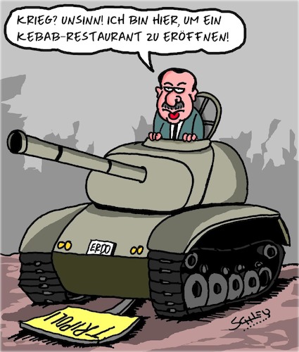 Cartoon: Krieg in Libyen (medium) by Karsten Schley tagged libyen,krieg,türkei,erdogan,politik,russland,libyen,krieg,türkei,erdogan,politik,russland