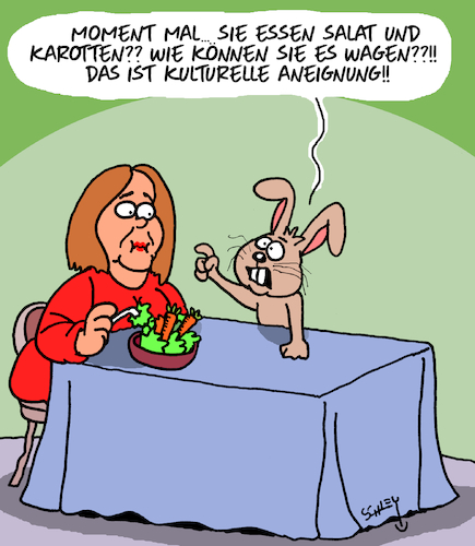 Cartoon: Kultur (medium) by Karsten Schley tagged kulturelle,aneignung,entwicklung,kunst,menschheit,meinungshoheit,medien,mode,internet,gesellschaft,kulturelle,aneignung,entwicklung,kunst,menschheit,meinungshoheit,medien,mode,internet,gesellschaft