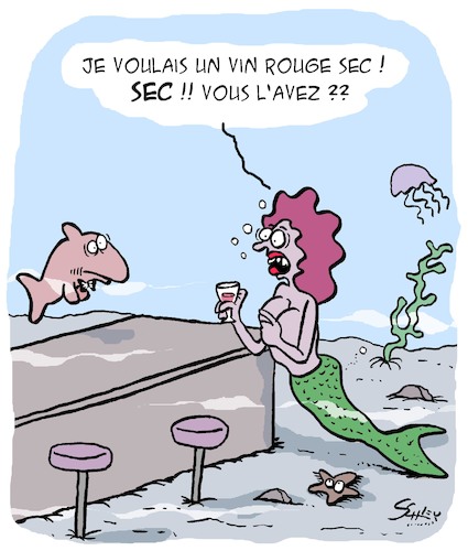 Cartoon: La Sirene (medium) by Karsten Schley tagged contes,litterature,sirenes,vin,gastronomie,bistros,bars,clients,business,contes,litterature,sirenes,vin,gastronomie,bistros,bars,clients,business