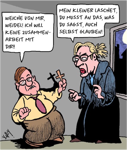 Cartoon: Laschet und die AfD (medium) by Karsten Schley tagged laschet,weidel,cdu,afd,wahlen,wahlkampf,koalitionen,politik,gesellschaft,deutschland,laschet,weidel,cdu,afd,wahlen,wahlkampf,koalitionen,politik,gesellschaft,deutschland