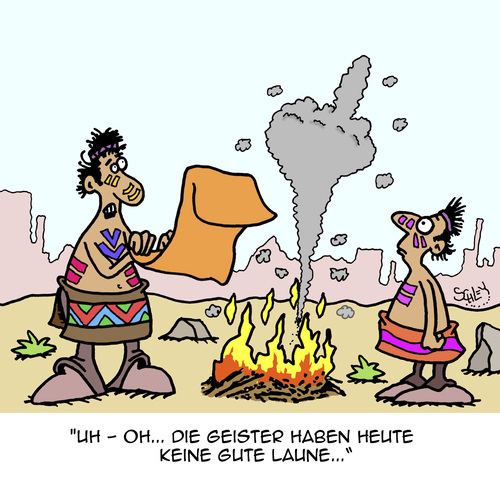 Cartoon: Laune (medium) by Karsten Schley tagged ureinwohner,indianer,kultur,natur,religion,usa,geschichte,mythen,legenden,ureinwohner,indianer,kultur,natur,religion,usa,geschichte,mythen,legenden