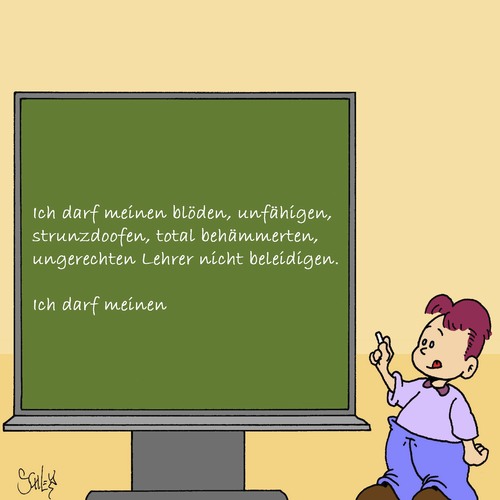 Cartoon: Lehrer (medium) by Karsten Schley tagged schule,schüler,lehrer,bildung,universität,pisa,lernen,kinder,erziehung,schule,schüler,lehrer,bildung,universität,pisa,lernen,kinder,erziehung