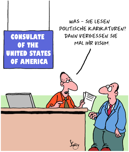 Cartoon: LeserInnen (medium) by Karsten Schley tagged zeitungen,karikaturen,medien,usa,trump,politik,opposition,kritik,gesellschaft,zeitungen,karikaturen,medien,usa,trump,politik,opposition,kritik,gesellschaft