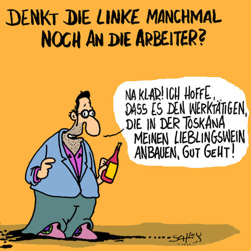 Cartoon: Links (medium) by Karsten Schley tagged linke,arbeiter,werktätige,dekadenz,ignoranz,politik,realitätsferne,verlust,wahlen,populismus,extremismus,gesellschaft,deutschland,linke,arbeiter,werktätige,dekadenz,ignoranz,politik,realitätsferne,verlust,wahlen,populismus,extremismus,gesellschaft,deutschland