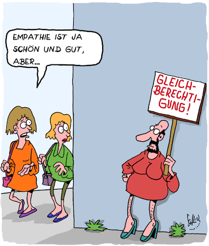 Cartoon: Männer (medium) by Karsten Schley tagged männer,frauen,gleichberechtigung,beziehungen,solidarität,empathie,sexismus,gesellschaft,männer,frauen,gleichberechtigung,beziehungen,solidarität,empathie,sexismus,gesellschaft