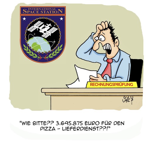 Cartoon: MAHLZEIT! (medium) by Karsten Schley tagged iss,raumfahrt,forschung,wissenschaft,weltraum,weltraumforschung,wissenschaftler,ernährung,pizza,geld,gesellschaft,deutschland,iss,raumfahrt,forschung,wissenschaft,weltraum,weltraumforschung,wissenschaftler,ernährung,pizza,geld,gesellschaft,deutschland