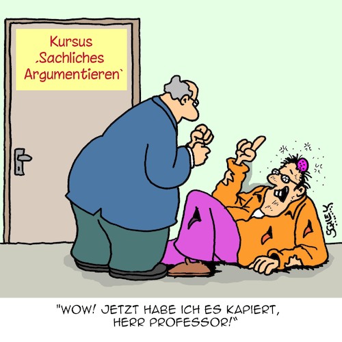 Cartoon: Man lernt nie aus... (medium) by Karsten Schley tagged bildung,weiterbildung,kurse,unterricht,gesellschaft,verständnis,kommunikation,argumentation,sachlichkeit,lernen,lehrer,schüler,bildung,weiterbildung,kurse,unterricht,gesellschaft,verständnis,kommunikation,argumentation,sachlichkeit,lernen,lehrer,schüler