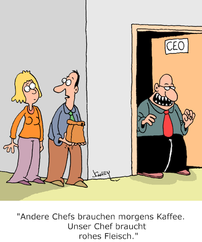 Cartoon: Morgens im Büro (medium) by Karsten Schley tagged büro,chefs,vorgesetzte,frühstück,motivation,business,wirtschaft,arbeit,arbeitgeber,arbeitnehmer,büro,chefs,vorgesetzte,frühstück,motivation,business,wirtschaft,arbeit,arbeitgeber,arbeitnehmer