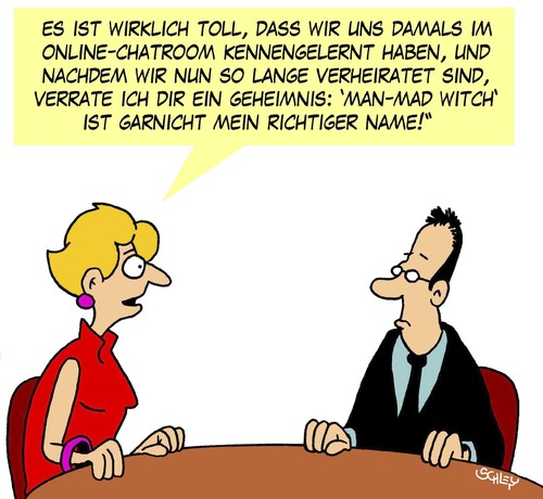 Cartoon: Nach all den Jahren (medium) by Karsten Schley tagged social,networks,online,dating,liebe,ehe,beziehungen,männer,frauen,social networks,soziale netzwerke,ehe,liebe,dating,beziehungen,online dating,social,networks,soziale,netzwerke,online