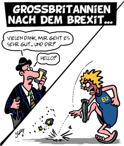 Cartoon: Nach dem Brexit (medium) by Karsten Schley tagged uk,brexit,europa,politik,gesellschaft,eu,wohlstand,wirtschaft,uk,brexit,europa,politik,gesellschaft,eu,wohlstand,wirtschaft