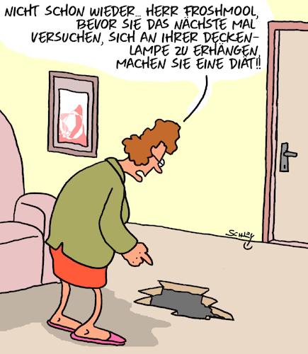 Cartoon: Nächstes Mal (medium) by Karsten Schley tagged wohnen,leben,tod,nachbarschaft,nachbarschaftsstreit,konflikte,suizid,psychologie,gesellschaft,wohnen,leben,tod,nachbarschaft,nachbarschaftsstreit,konflikte,suizid,psychologie,gesellschaft