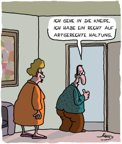 Cartoon: Natürlich! (medium) by Karsten Schley tagged ehe,leben,artgerecht,familie,bars,kneipen,pubs,männer,frauen,liebe,bier,gesellschaft,soziales,kultur,deutschland,ehe,leben,artgerecht,familie,bars,kneipen,pubs,männer,frauen,liebe,bier,gesellschaft,soziales,kultur,deutschland