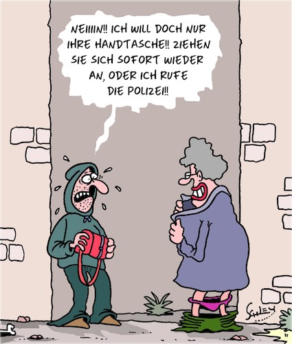 Cartoon: NEIIIN!!! (medium) by Karsten Schley tagged belästigung,männer,frauen,kriminalität,diebstahl,obszönitäten,gesellschaft,belästigung,sex,männer,frauen,kriminalität,diebstahl,obszönitäten,gesellschaft