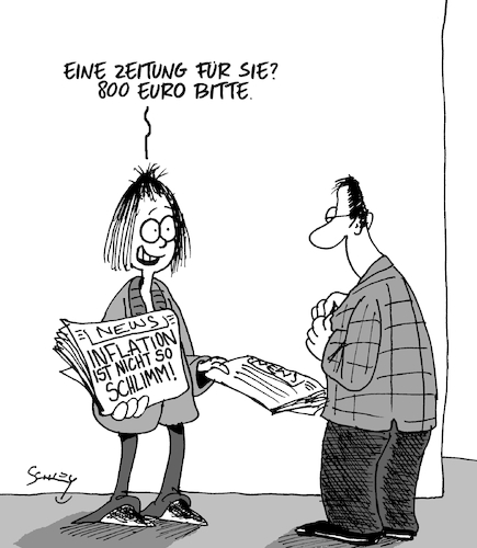 Cartoon: Nicht so schlimm! (medium) by Karsten Schley tagged geld,zinsen,medien,inflation,preissteigerungen,verbraucherpreise,armut,politik,wirtschaft,kaufkraft,löhne,nachfrage,regierung,gesellschaft,geld,zinsen,medien,inflation,preissteigerungen,verbraucherpreise,armut,politik,wirtschaft,kaufkraft,löhne,nachfrage,regierung,gesellschaft