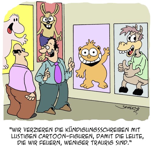 Cartoon: Nicht traurig sein! (medium) by Karsten Schley tagged jobs,jobabbau,entlassungen,wirtschaft,business,arbeit,arbeitgeber,arbeitnehmer,jobs,jobabbau,entlassungen,wirtschaft,business,arbeit,arbeitgeber,arbeitnehmer