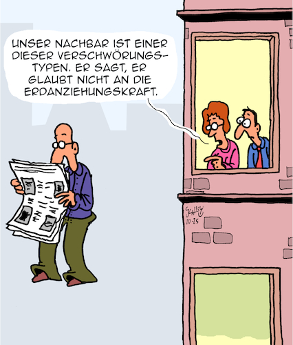 Cartoon: Nicht zu glauben... (medium) by Karsten Schley tagged verschwörungstheorien,glaube,fakten,wissenschaft,realität,realitätsleugnung,natur,medien,gesellschaft,verschwörungstheorien,glaube,fakten,wissenschaft,realität,realitätsleugnung,natur,medien,gesellschaft
