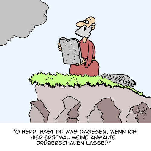 Cartoon: O HERR!! (medium) by Karsten Schley tagged religion,christentum,gott,bibel,moses,10,gebote,rechtsanwälte,gesellschaft,business,glaube,kirche,religion,christentum,gott,bibel,moses,10,gebote,rechtsanwälte,gesellschaft,business,glaube,kirche