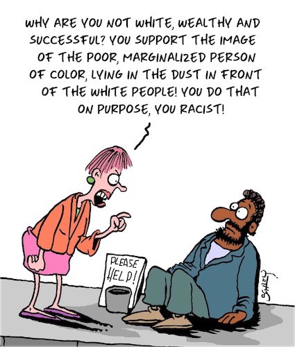 Cartoon: On Purpose (medium) by Karsten Schley tagged racism,politics,bigotry,poverty,wealth,economy,society,racism,politics,bigotry,poverty,wealth,economy,society
