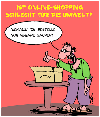 Cartoon: Online-Shopping (medium) by Karsten Schley tagged online,shopping,business,industrie,internet,computer,transport,diesel,umwelt,geld,gesellschaft,online,shopping,business,industrie,internet,computer,transport,diesel,umwelt,geld,gesellschaft