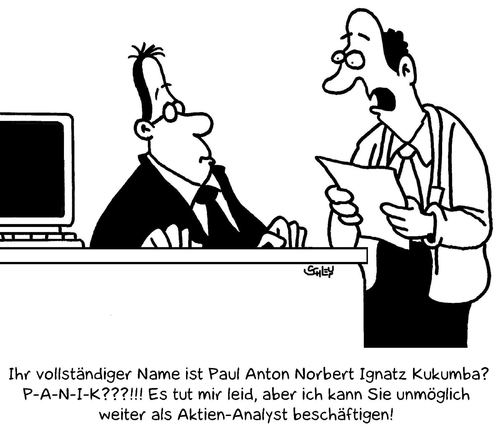 Cartoon: Panik!! (medium) by Karsten Schley tagged aktien,aktienkurse,dax,kurssturz,wirtschaft,business,börse,börsenhandel,aktienanalyse,wirtschaftskrise,rezession,panik,aktien,dax,aktienkurse,wirtschaft,business,börsenhandel,börse
