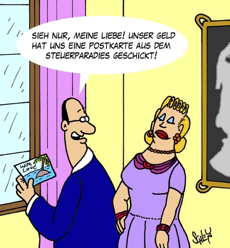 Cartoon: Paradies (medium) by Karsten Schley tagged steuern,steuerhinterziehung,steuerpolitik,steuergelder,wirtschaft,wirtschaftskriminalität,geld,gesellschaft,business,steuern,steuerhinterziehung,steuerpolitik,steuergelder,wirtschaft,wirtschaftskriminalität,geld,gesellschaft,business