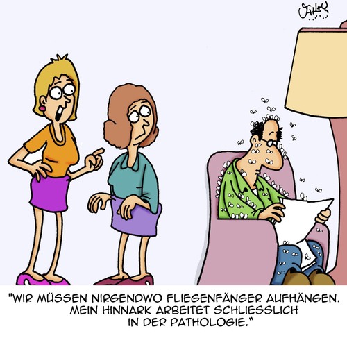 Cartoon: Pathologisch (medium) by Karsten Schley tagged jobs,liebe,beziehungen,ehe,männer,frauen,freundschaft,fliegen,insekten,sommer,jobs,liebe,beziehungen,ehe,männer,frauen,freundschaft,fliegen,insekten,sommer