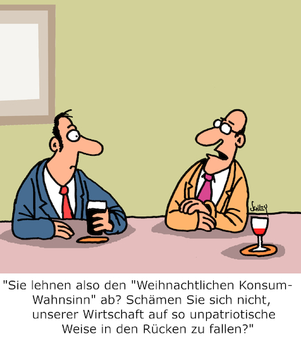 Cartoon: Patriotismus (medium) by Karsten Schley tagged weihnachten,konsum,konsumenten,verbraucher,wirtschaft,umsätze,patriotismus,religion,feiertage,christentum,gesellschaft,weihnachten,konsum,konsumenten,verbraucher,wirtschaft,umsätze,patriotismus,religion,feiertage,christentum,gesellschaft