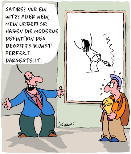 Cartoon: Perfekt!! (medium) by Karsten Schley tagged kunst,banalität,primitivität,anspruch,bildung,gesellschaft,kitsch,business,kultur,medien,preise,karikaturen,cartoons,kunst,banalität,primitivität,anspruch,bildung,gesellschaft,kitsch,business,kultur,medien,preise,karikaturen,cartoons