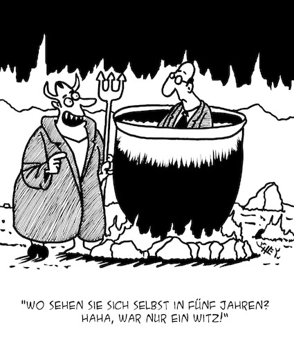 Cartoon: Perspektiven (medium) by Karsten Schley tagged karriere,zukunft,perspektiven,teufel,hölle,business,jobs,ewigkeit,gesellschaft,karriere,zukunft,perspektiven,teufel,hölle,business,jobs,ewigkeit,gesellschaft