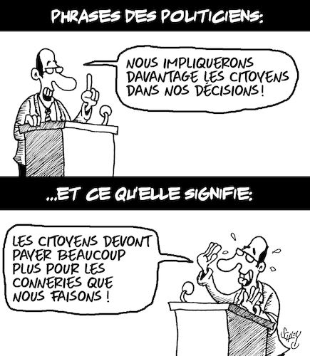 Cartoon: Phrases (medium) by Karsten Schley tagged politique,politiciens,elections,phrases,citoyens,democratie,medias,politique,politiciens,elections,phrases,citoyens,democratie,medias