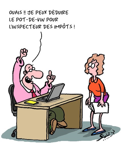 Cartoon: Pot-de-Vin (medium) by Karsten Schley tagged economie,impots,evasion,fiscale,criminalite,politique,economie,impots,evasion,fiscale,criminalite,politique