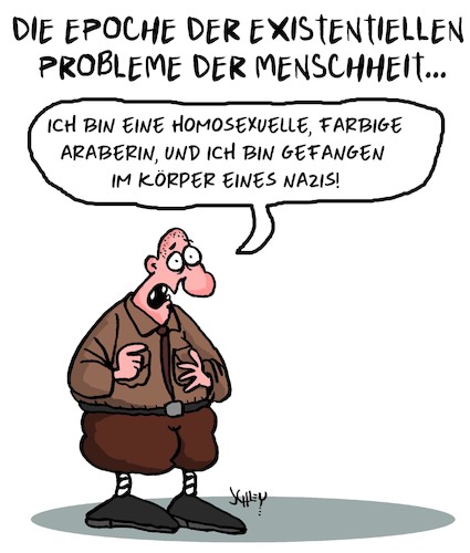 Cartoon: Probleme der Menschheit (medium) by Karsten Schley tagged menschheit,gender,homosexualität,probleme,gleichberechtigung,rassismus,klima,krankheiten,gesellschaft,menschheit,gender,homosexualität,probleme,gleichberechtigung,rassismus,klima,krankheiten,gesellschaft