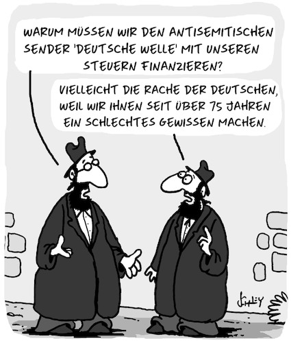 Cartoon: Rache (medium) by Karsten Schley tagged antisemitismus,medien,deutschland,steuern,öffentlichrechtlich,gesellschaft,politik,antisemitismus,medien,deutschland,steuern,öffentlichrechtlich,gesellschaft,politik