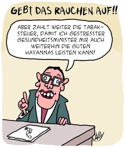 Cartoon: Rauchen ist ungesund (medium) by Karsten Schley tagged rauchen,politik,politiker,gesundheit,steuern,jobs,industrie,business,wirtschaft,gesundheitsminister,gesellschaft,rauchen,politik,politiker,gesundheit,steuern,jobs,industrie,business,wirtschaft,gesundheitsminister,gesellschaft