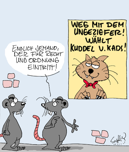 Cartoon: Recht und Ordnung! (medium) by Karsten Schley tagged politik,wahlen,wahlversprechen,kandidaten,demokratie,diktaturen,macht,gesellschaft,ordnung,politik,wahlen,wahlversprechen,kandidaten,demokratie,diktaturen,macht,gesellschaft,ordnung